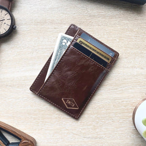 Front Pocket Wallet: Diamond Men's Leather Wallet Swanky Badger 