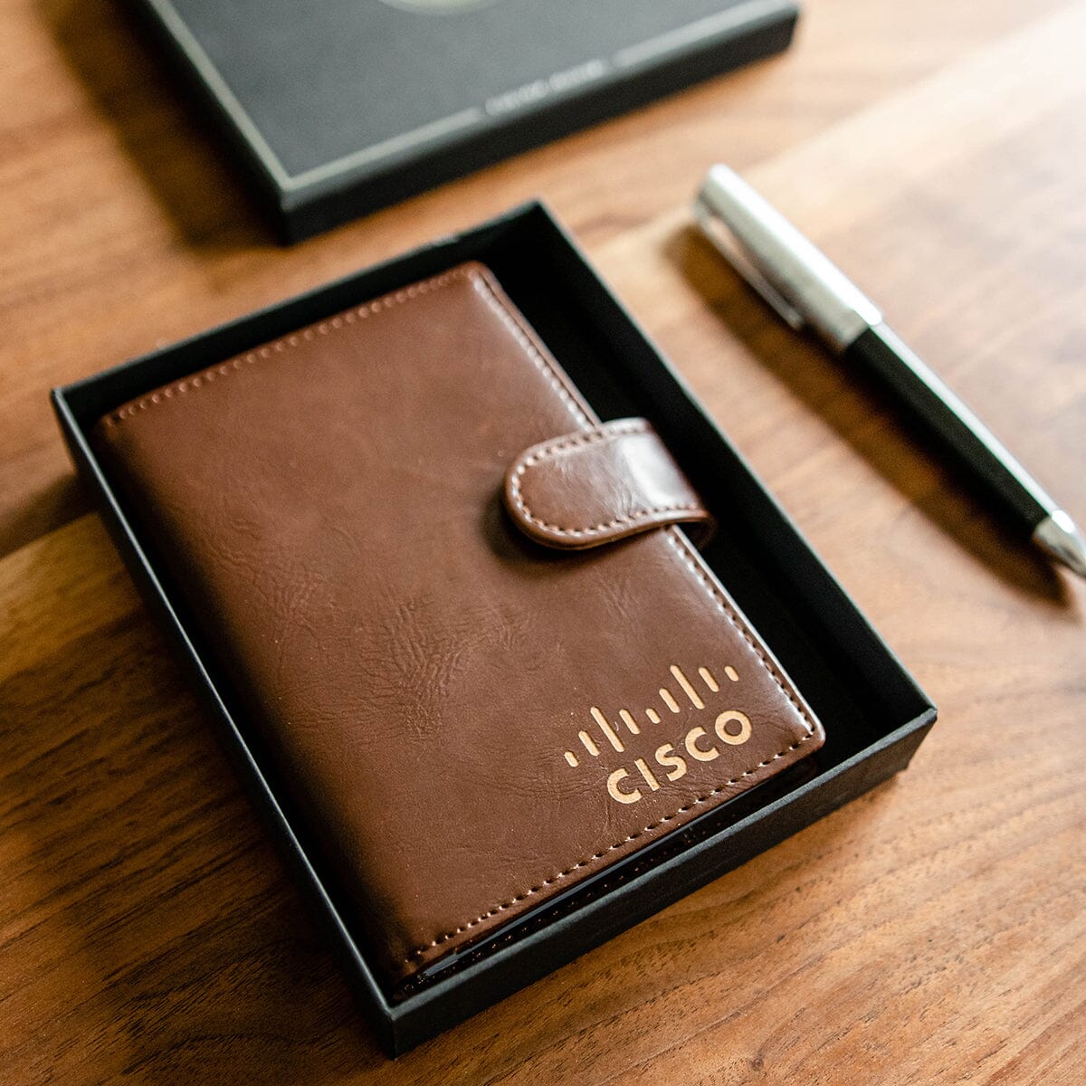 Branded Pocket Journal Swanky Badger Brown 