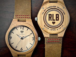 Bamboo Tailored Watch - Valentine Personalized Wooden Watch Swanky Badger Yes 