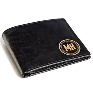 Branded Bifold Wallet Swanky Badger Black Front Only 