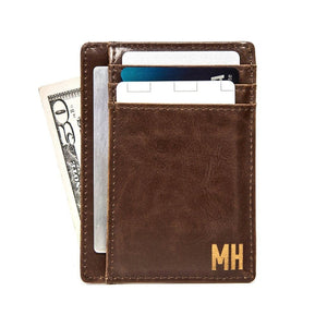 Branded Front Pocket Wallet Men's Leather Wallet Swanky Badger 